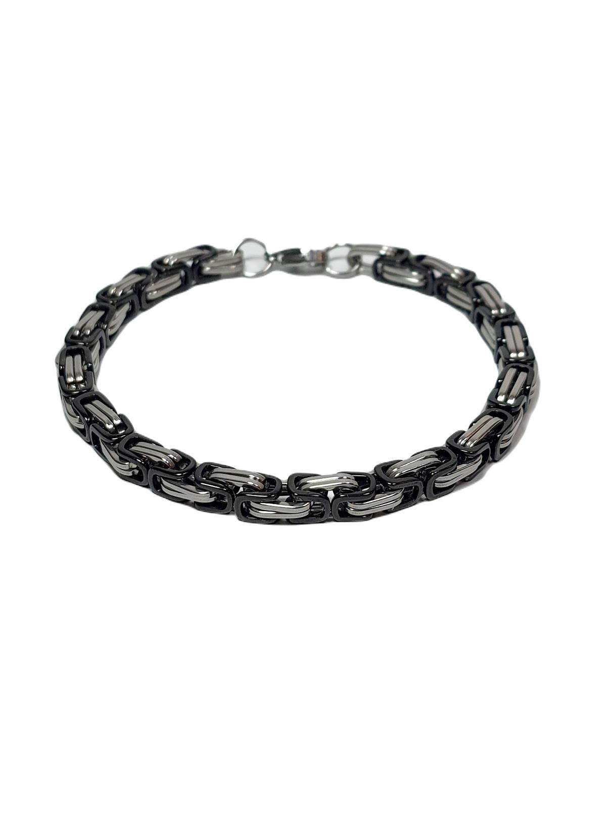 Çelik BileklikJTSS25ÇEB1472 KRAL DESEN SİYAH-GRİ MODEL ZİNCİR PASLANMAZ RENK ATMAZ 316L JANTİ ÇELİK BİLEKLİKJantiJTSS25ÇEB1472 KRAL DESEN MODEL SİYAH GRİ RENK ZİNCİR PASLANMAZ RENK ATMAZ 316L JANTİ ÇELİK BİLEKLİK