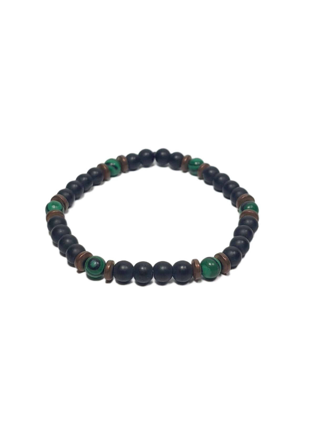 Doğaltaş BileklikJTSS26BLK1740 SENTETİK MALAHİT ONYX VE HEMATİT DOĞALTAŞ JANTİ BİLEKLİKJanti