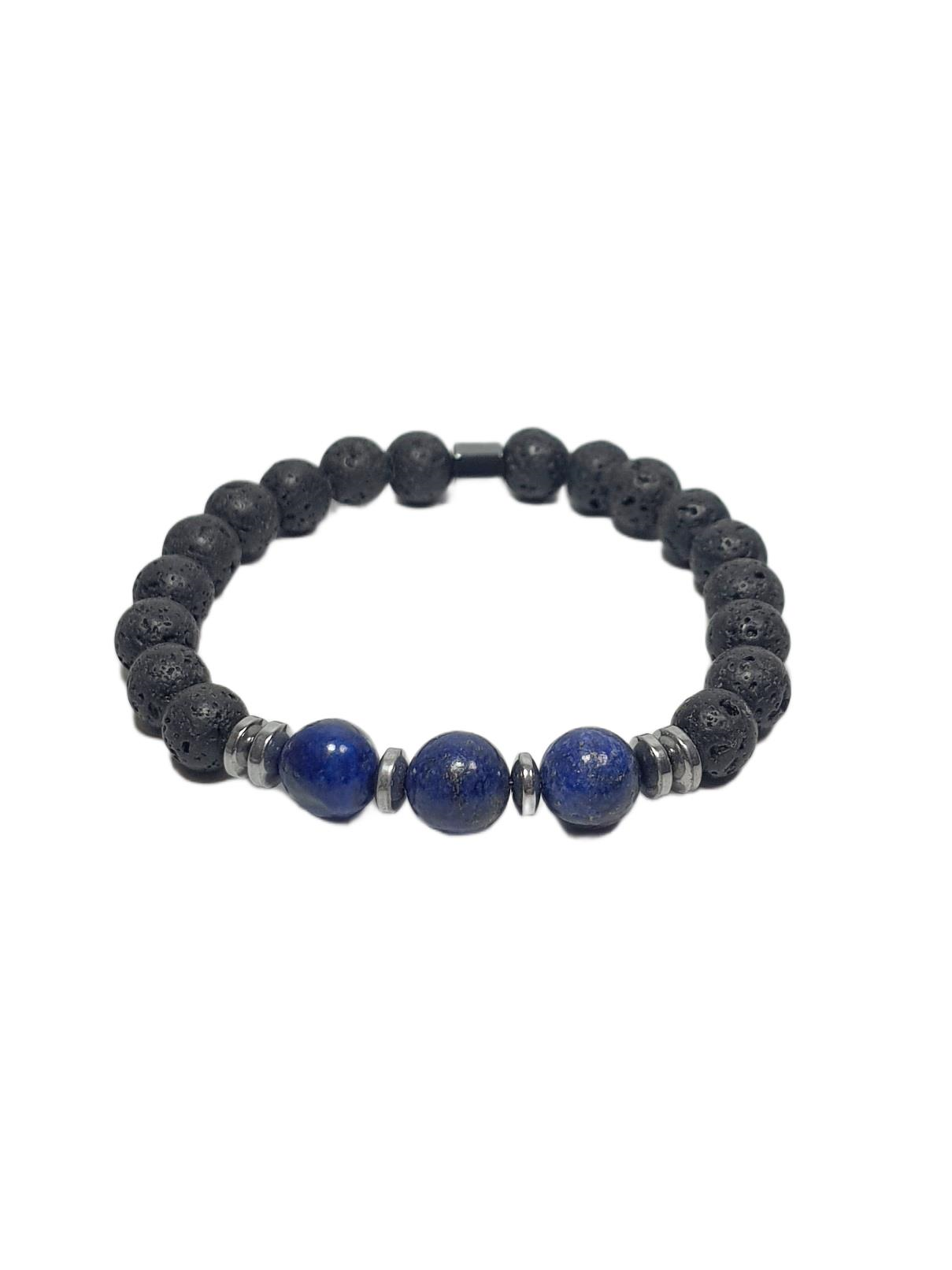Doğaltaş BileklikJTSS26BLK1745 LAV TAŞI VE LAPİS LAZULİ CEYT DOĞALTAŞ JANTİ BİLEKLİKJanti