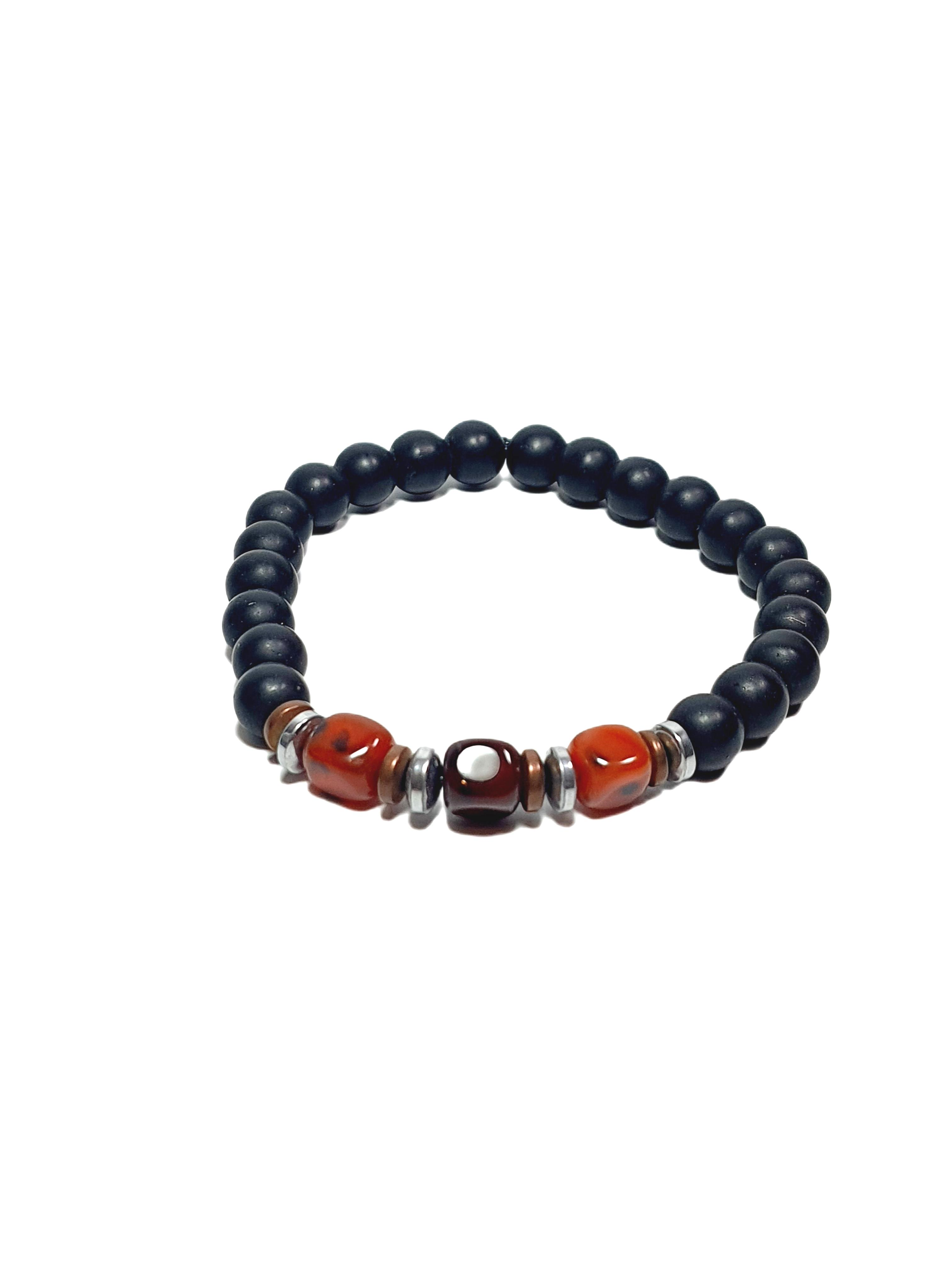 Doğaltaş BileklikJTSS26BLK1837 AKİK ONYX HEMATİT DOĞALTAŞ SİYAH 8 MM GARANTİLİ ESNEK JANTİ BİLEKLİKJanti