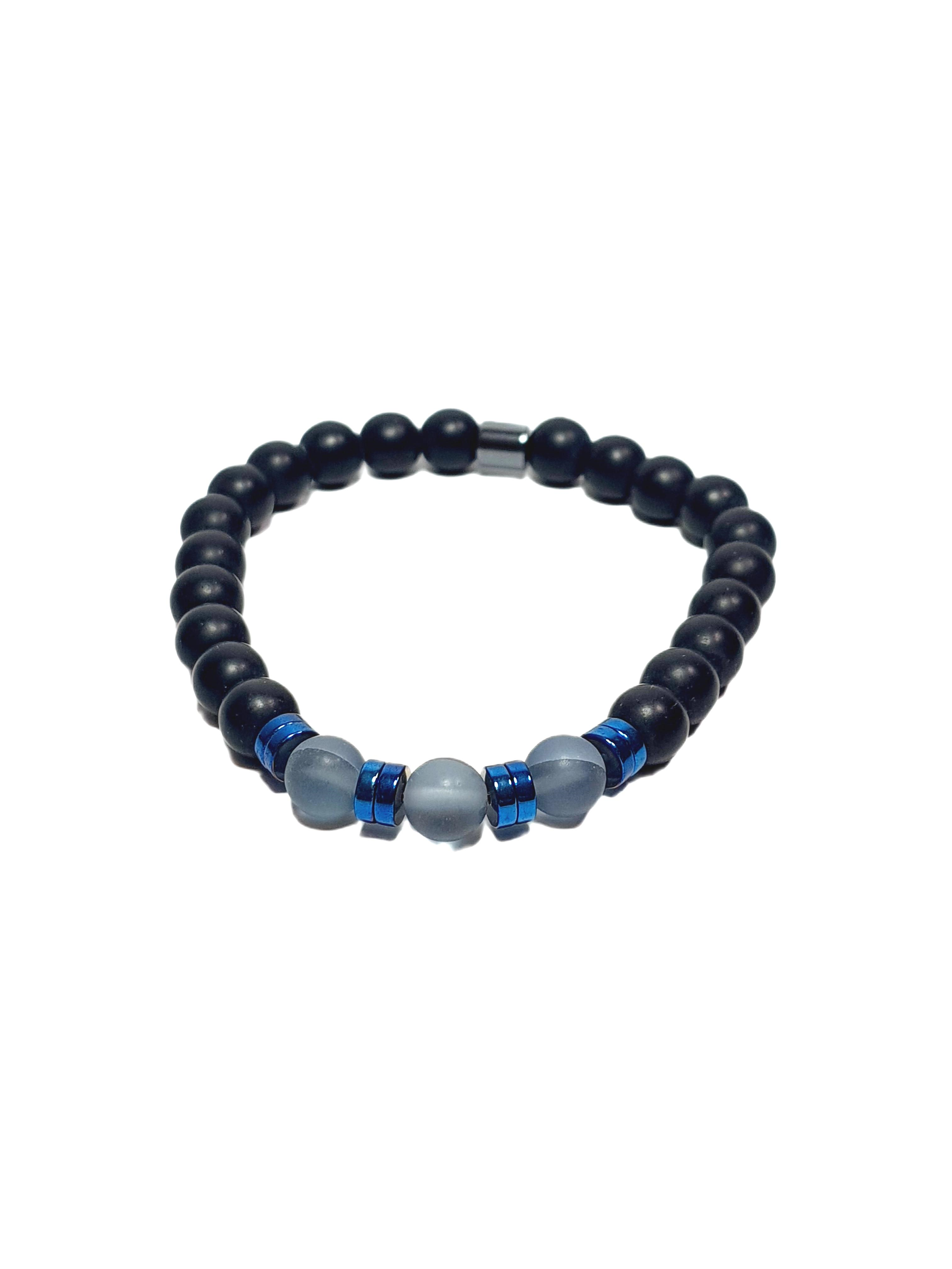 Doğaltaş BileklikJTSS26BLK1838 AKİK ONYX HEMATİT DOĞALTAŞ SİYAH 8 MM GARANTİLİ ESNEK JANTİ BİLEKLİKJanti