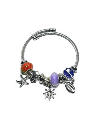BileklikJTAW24ÇEB1441 JANTİ ÇELİK BİLEKLİK - PANDOORANIN CHARMLARI SILVER RENK KARARMAZJanti