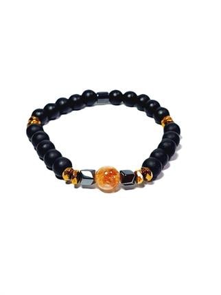 BileklikJTAW24DOB1353 JANTİ BİLEKLİK ORİJİNAL SİTRİN HEMATİT ONYX  DOĞALTAŞ 10 MM ve 8 MMJanti