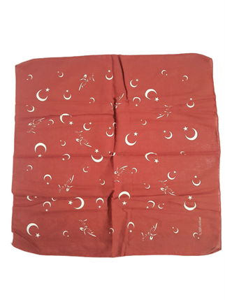 Şal & FularJTAW25BDN1666 AY YILDIZ TÜRKİYE BAYRAK KIRMIZISI 50 CM X 50 CM %100 PAMUK BANDANA FULAR JANTİ BANDANAJanti