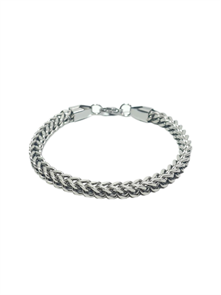 Çelik BileklikJTAW25BLK1652 PASLANMAZ ÇELİK TROY ÖRGÜSÜ MODEL GÜMÜŞ GRİ 5 MM GENİŞLİK 5 MM YÜKSEKLİK 21 CM UZUNLUK KUTULU GÖNDERİM GARANTİLİ JANTİ BİLEKLİKJanti