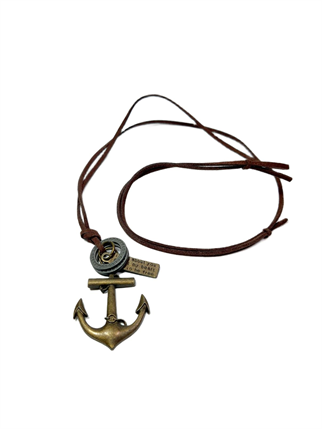 Çelik KolyeJTAW25KLY1602 ÇAPA MODEL ALAŞIMLI METAL SUNİ DERİ TASARIM KAHVERENGİ GARANTİLİ HEDİYE KUTULU JANTİ KOLYEJanti