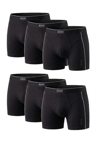 BoxerJTAW26BXR1902 197 BY NAMALDI %46 MODAL %46 PAMUK %8  ELASTANLI ERKEK 6'LI JANTİ BOXERJanti