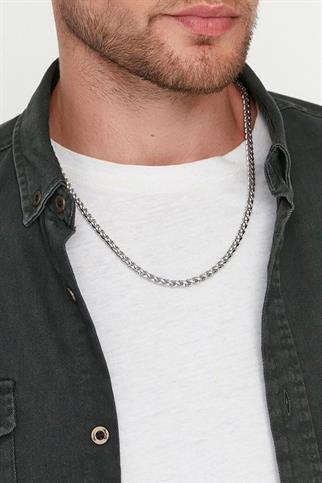 Çelik KolyeJTCK22003 PASLANMAZ ÇELİK ÖRGÜ MODEL KOLYE JANTİ 4 mm 55 cmJanti