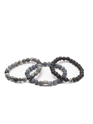 BileklikAKİK JASPER HEMATİT ONYX DOĞALTAŞ KOMBİN BİLEKLİK GARANTİLİ KUTULUJanti