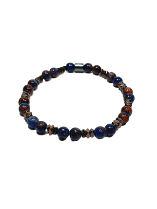 Doğaltaş BileklikJTSS26BLK1692 CEYT ve HEMATİT DOĞALTAŞ ESNEK 6 MM JANTİ BİLEKLİKJanti