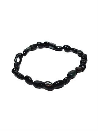 Doğaltaş BileklikJTSS26BLK1699 TURMALİN ve HEMATİT DOĞALTAŞ ESNEK 6 MM JANTİ BİLEKLİKJanti