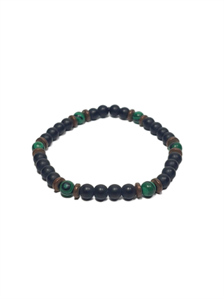 Doğaltaş BileklikJTSS26BLK1740 SENTETİK MALAHİT ONYX VE HEMATİT DOĞALTAŞ JANTİ BİLEKLİKJanti