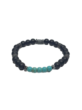 Doğaltaş BileklikJTSS26BLK1750 CEYT TURKUAZ HEMATİT ONYX DOĞALTAŞ JANTİ BİLEKLİKJanti