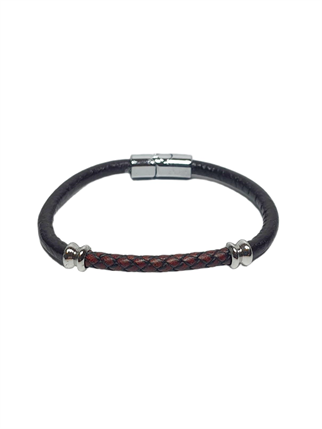 Doğaltaş BileklikJTSS26BLK1787 ALAŞIMLI METAL KİLİT HAKİKİ DERİ JANTİ BİLEKLİKJanti