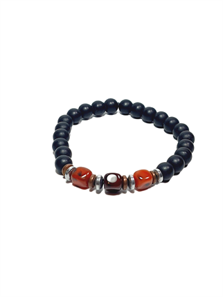 Doğaltaş BileklikJTSS26BLK1837 AKİK ONYX HEMATİT DOĞALTAŞ SİYAH 8 MM GARANTİLİ ESNEK JANTİ BİLEKLİKJanti