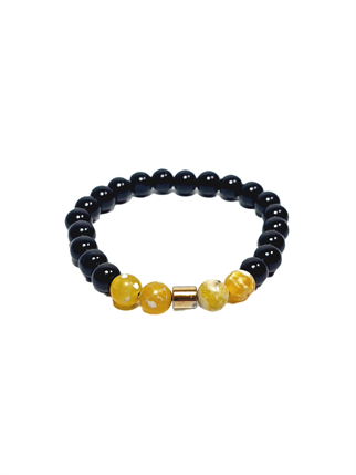 Doğaltaş BileklikJTSS26BLK1847 AKİK ONYX HEMATİT DOĞALTAŞ SİYAH 8 MM GARANTİLİ ESNEK JANTİ BİLEKLİKJanti