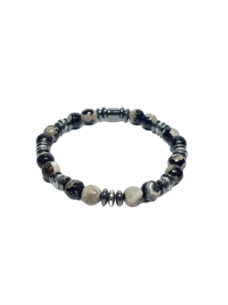 Doğaltaş BileklikJTSS26BLK1852 AKİK HEMATİT DOĞALTAŞ SİYAH 8 MM GARANTİLİ ESNEK JANTİ BİLEKLİKJanti
