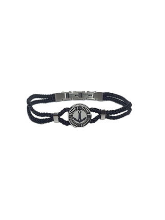 BileklikJTSS26BLK1880 PASLANMAZ ÇELİK KİLİT SİYAH MİLAN İP EL YAPIMI ÇELİK GEMİ ÇAPASI APARATLI UNISEX BİLEKLİK GARANTİLİ KUTULU JANTİ BİLEKLİKJanti