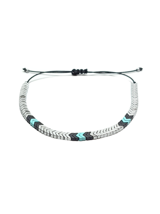 Doğaltaş BileklikLFNSS25DIB112350089-SKY-STANDARTJANTİ LFN6 mm Hematit Doğaltaş ip örme asansör kapama bileklik