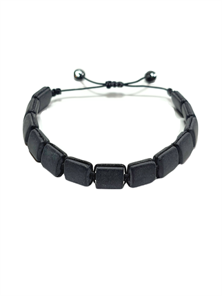 Doğaltaş BileklikLFNSS25DIB112350096-V-STANDARTJANTİ LFN10 mm Hematit Doğaltaş ip örme asansör kapama bileklik