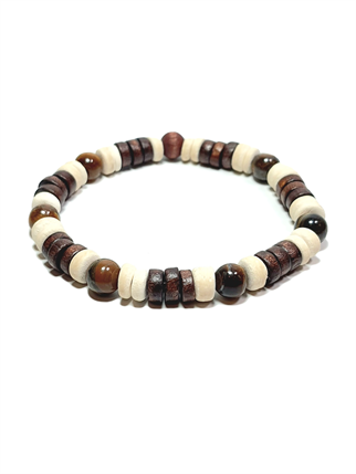 Doğaltaş BileklikLFNSS25DOB112350063-PARS-STANDARTJANTİ LFNOrijinal Kaplangözü 8 mm Kahverengi Doğaltaş ve Ahşap Bileklik