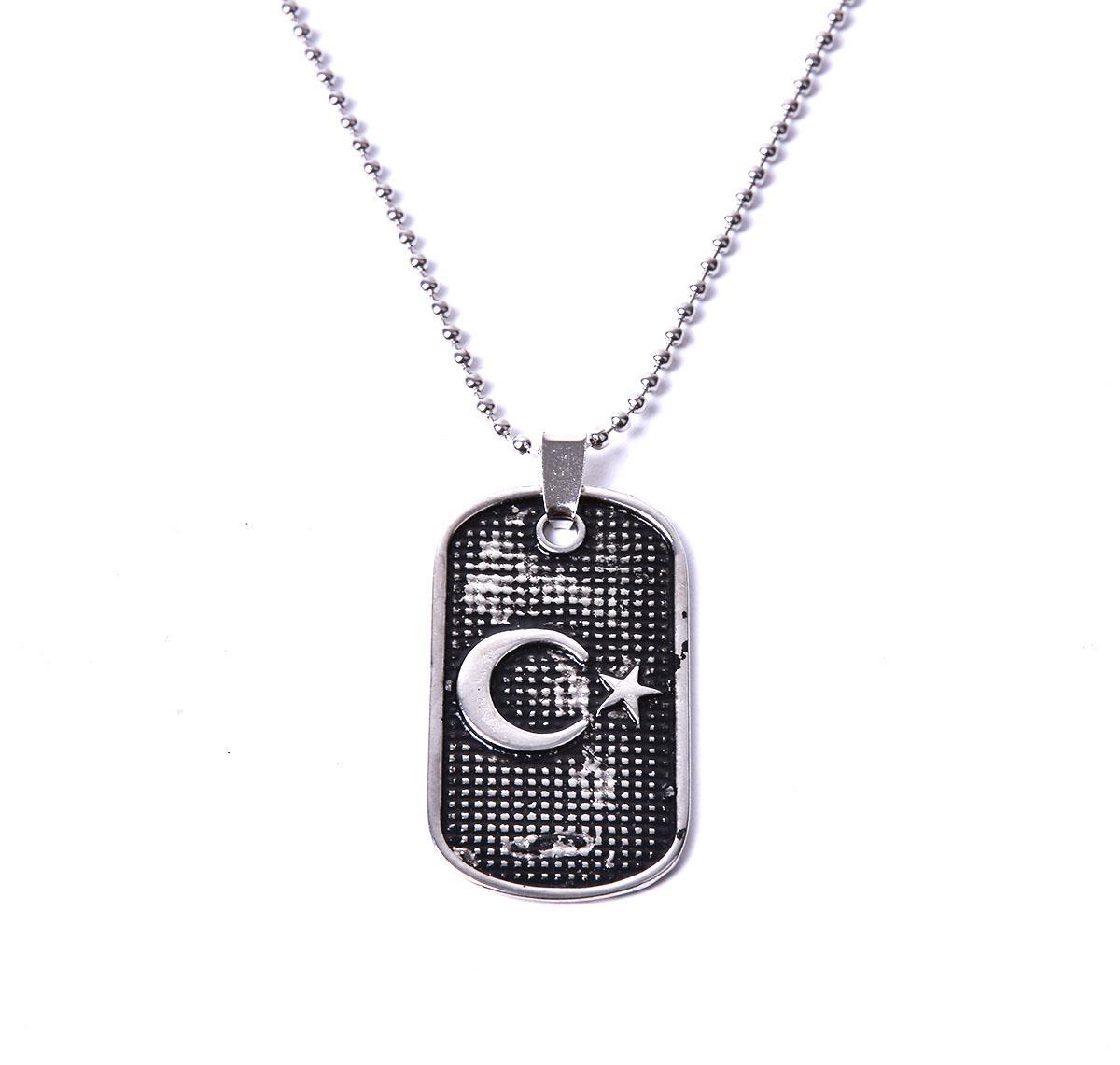 KolyeJKMA19012 JANTİ KOLYE AY YILDIZ FİGÜRLÜ TABLETJanti