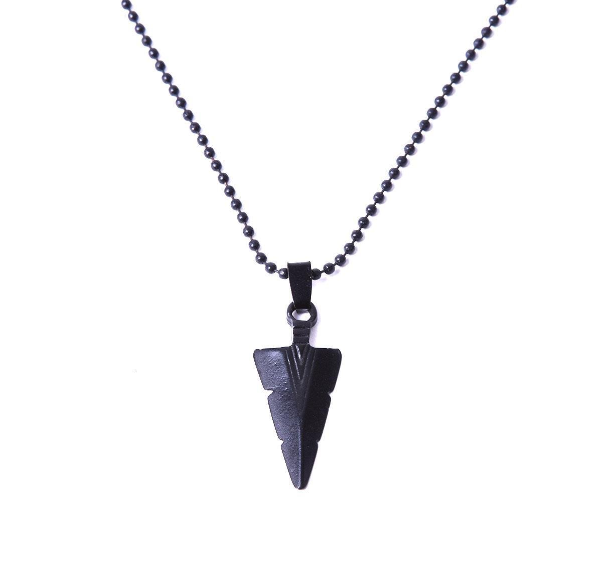 KolyeJKMA19025 JANTİ KOLYE SİYAH OK UCU FİGÜRLÜJanti