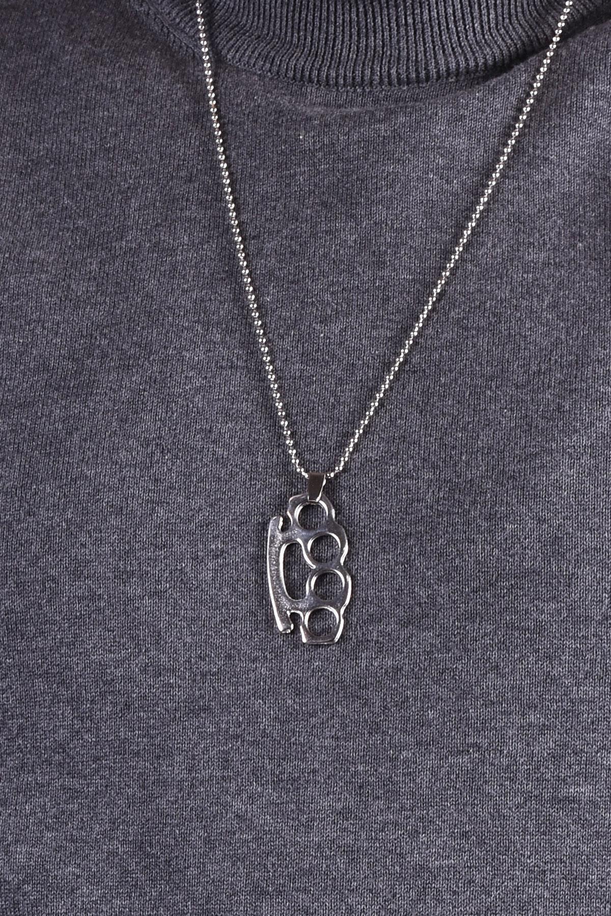 KolyeJKMA20026 JANTİ GÜMÜŞ RENK FİGÜRLÜJanti