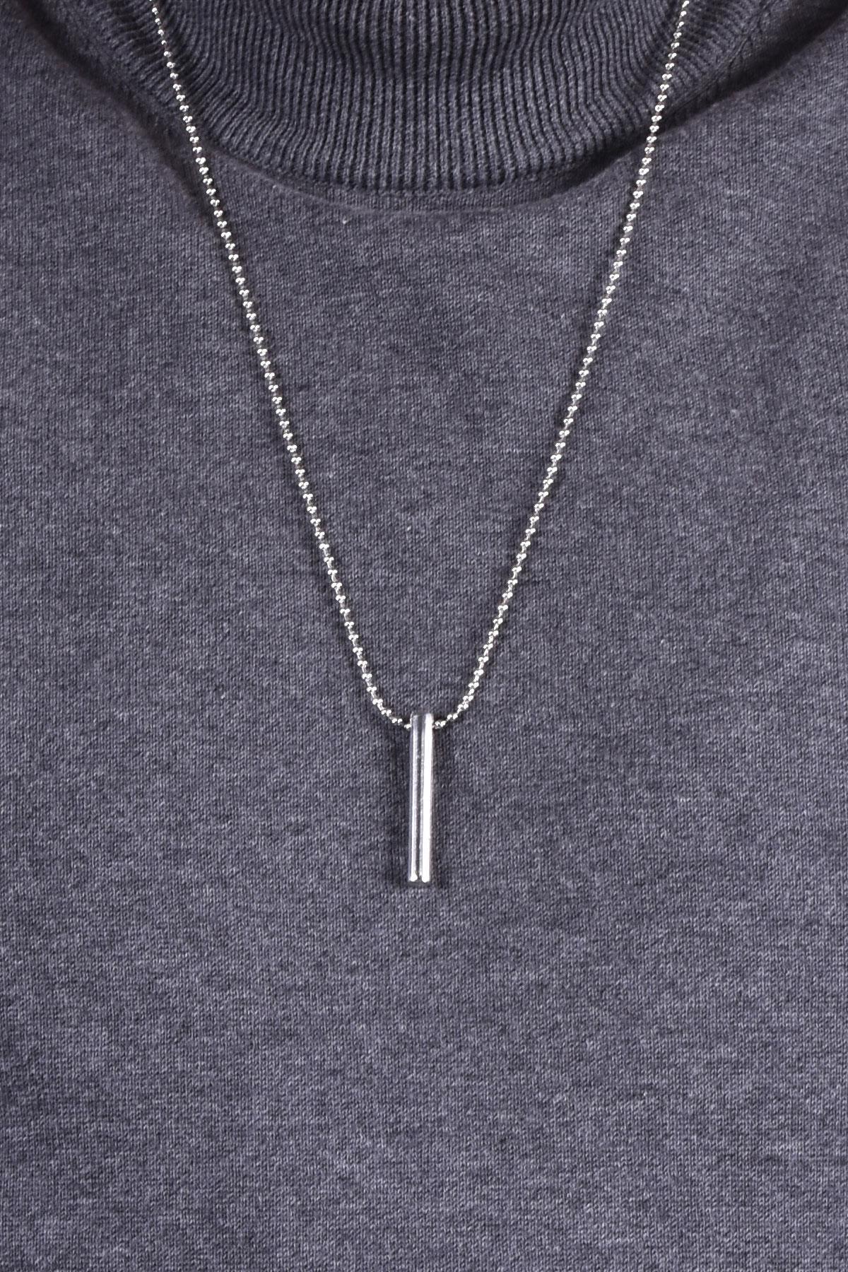 KolyeJKMA20032 JANTİ GÜMÜŞ RENK SİLİNDİR ÇUBUK FİGÜRLÜJanti