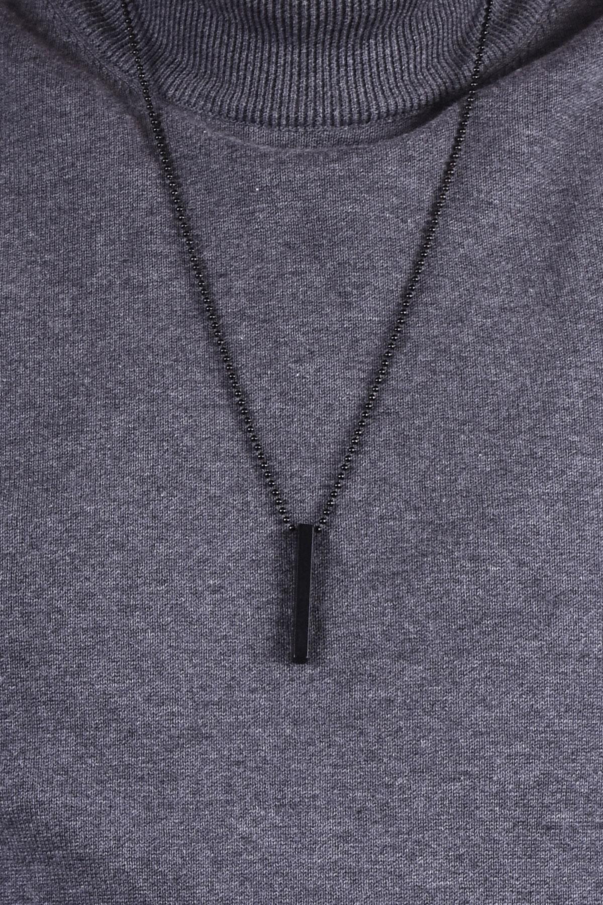 KolyeJKMA20045 JANTİ SİYAH RENK DİKTÖRTGEN ÇUBUK FİGÜRLÜJanti