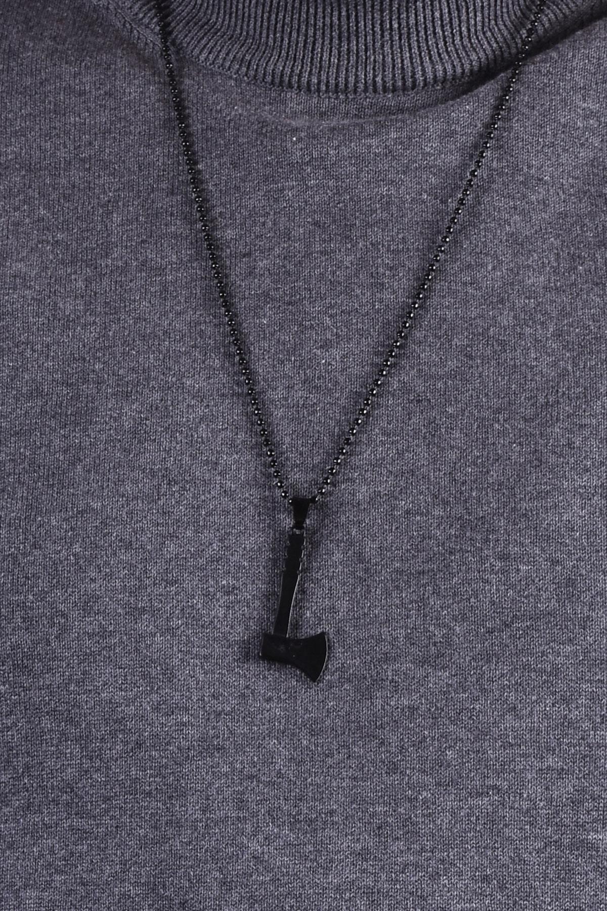 KolyeJKMA20050 JANTİ SİYAH RENK BALTA FİGÜRLÜJanti