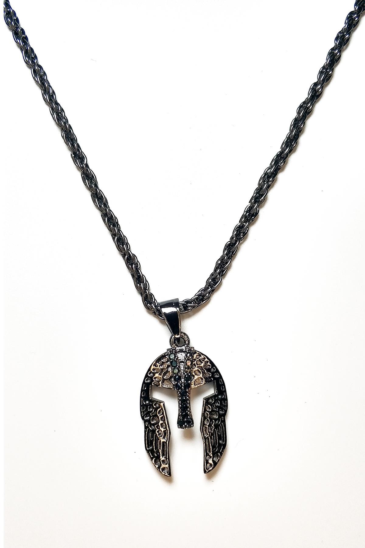 KolyeJKMA21003 RODYUM KAPLAMA PRİNÇ KOLYE MİĞFER FİGÜRLÜ 70 CMJanti