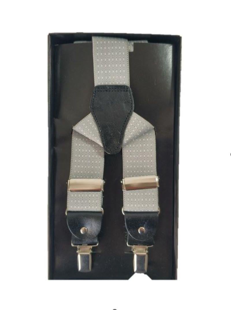 Pantolon AskısıJANTİ PANTOLON ASKISI UNISEX 3,5 CM NOKTA DESENLİ DERİ MALZEMELİ METAL APARATLIJanti