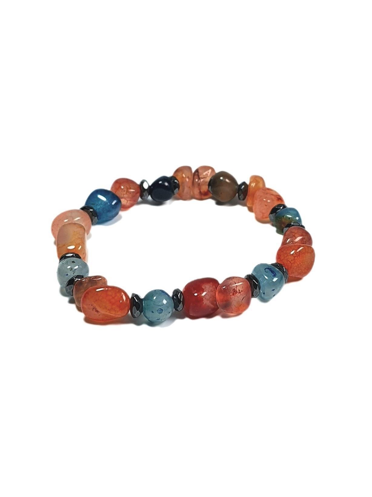 BileklikJTAW23DOB1123 ATEŞ ve SUYUN DANSI AKİK ve HEMATİT DOĞALTAŞ BİLEKLİKJanti