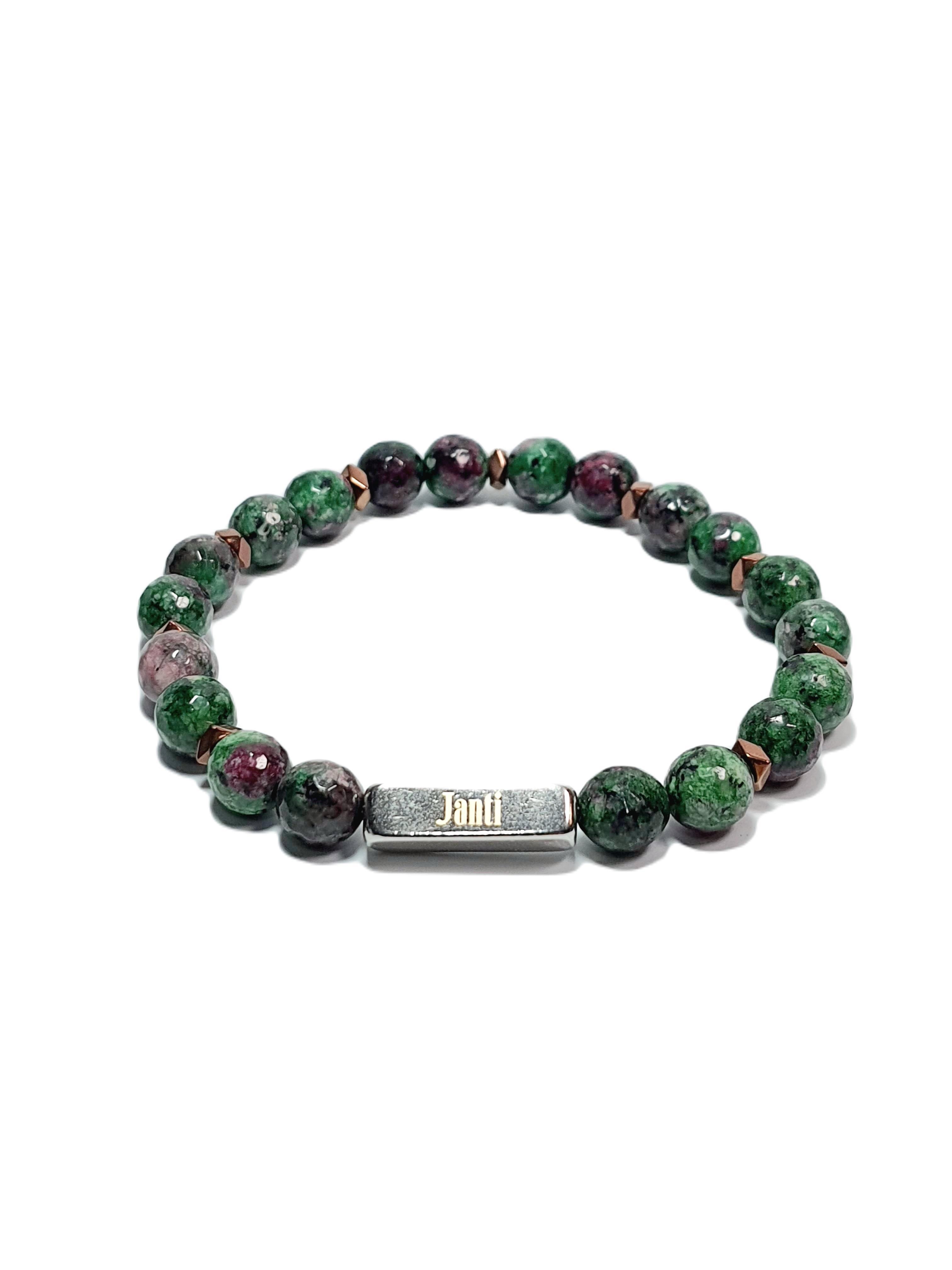 BileklikJTAW23DOB1292 JANTİ BİLEKLİK ORİJİNAL FASET KESİM CEYT HEMATİT DOĞALTAŞ GARANTİLİ FATURALIJanti