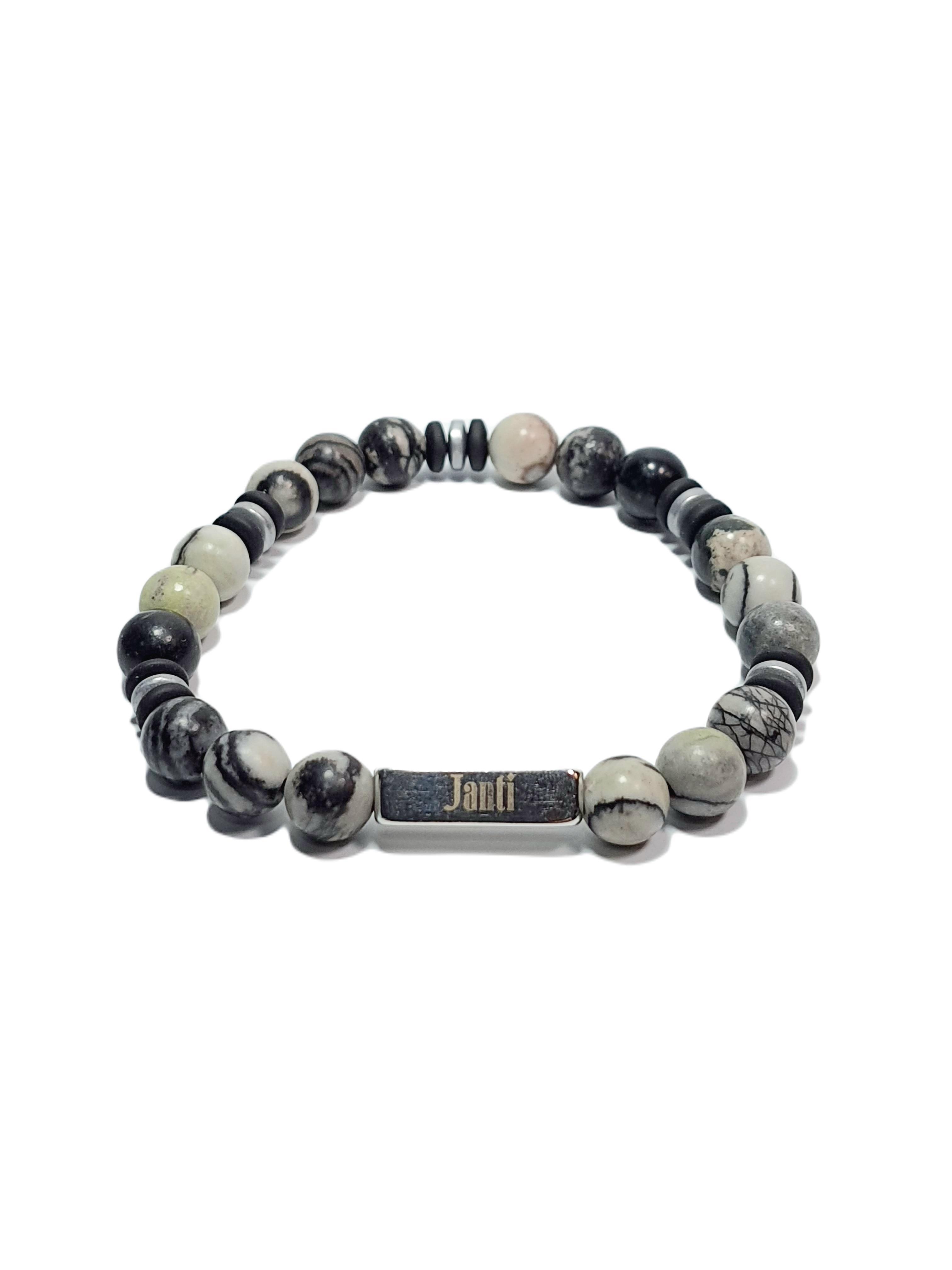 BileklikJTAW23DOB1295 JANTİ BİLEKLİK ORİJİNAL JASPER HEMATİT DOĞALTAŞ GARANTİLİ FATURALIJanti