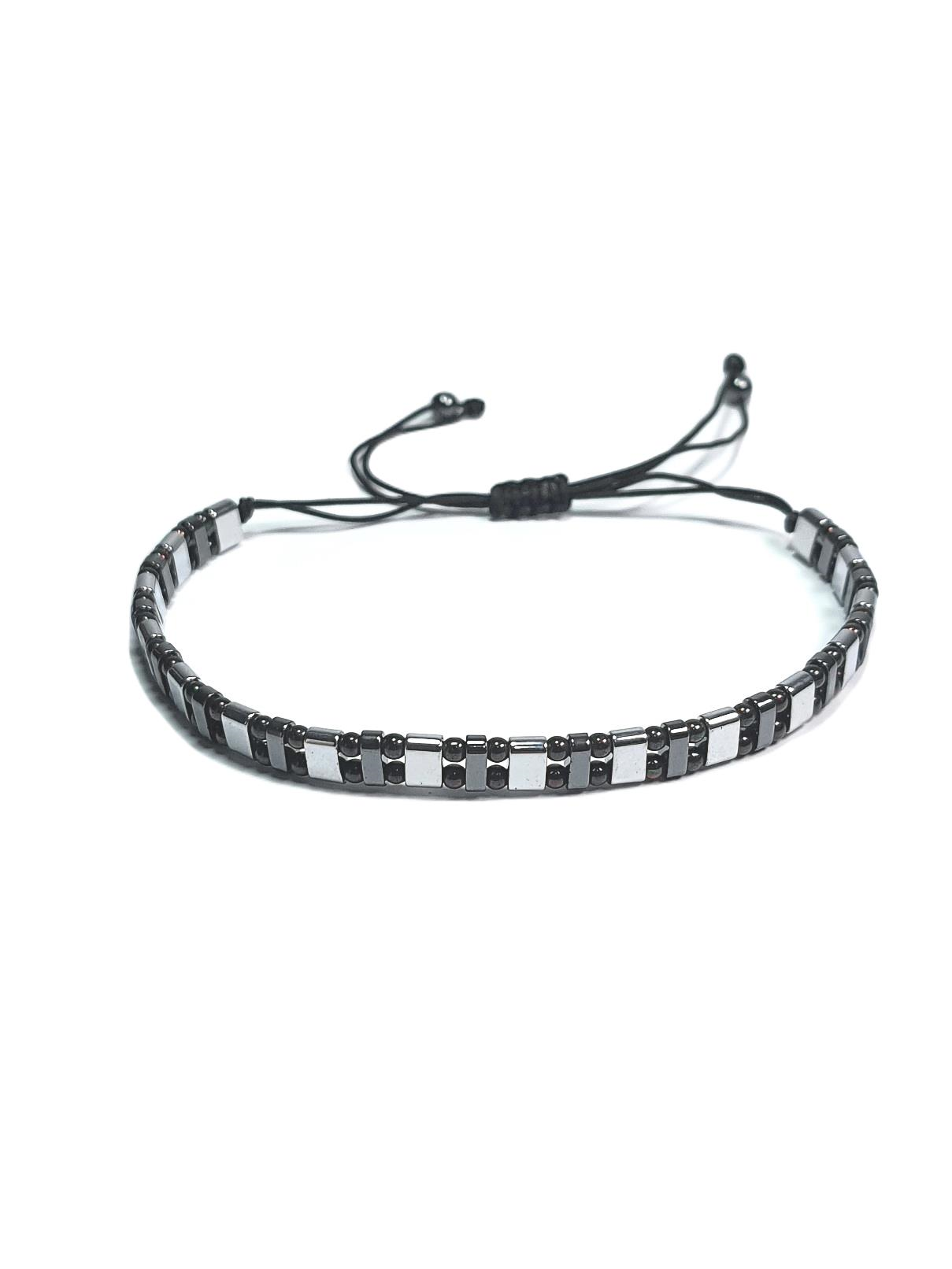 Doğaltaş BileklikJTAW23HİB1144 ORİJİNAL HAKİKİ HEMATİT DOĞALTAŞ BİLEKLİK ÖRME İP ASANSÖRLÜ UNISEX GARANTİLİ RENK ATMAZ SOLMAZJanti