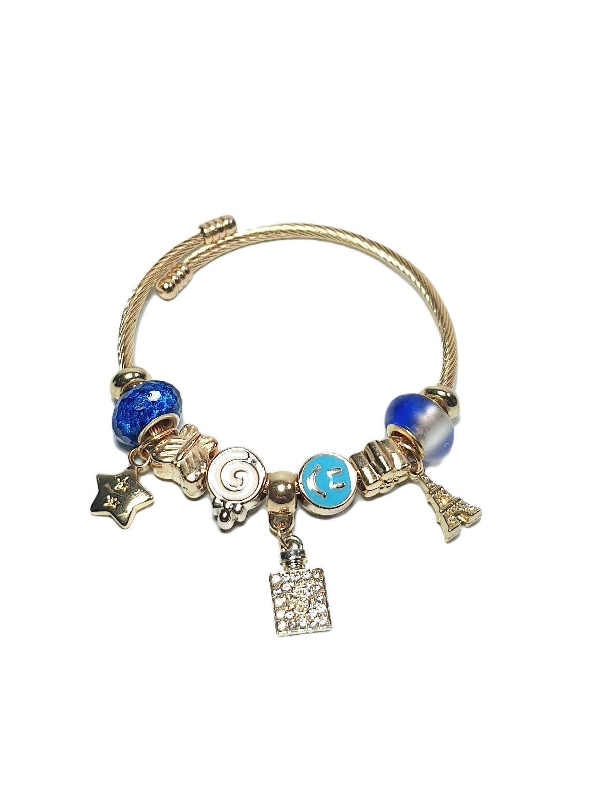 BileklikJTAW24ÇEB1429 JANTİ ÇELİK BİLEKLİK - PANDOORANIN CHARMLARI GOLD RENK KARARMAZJanti