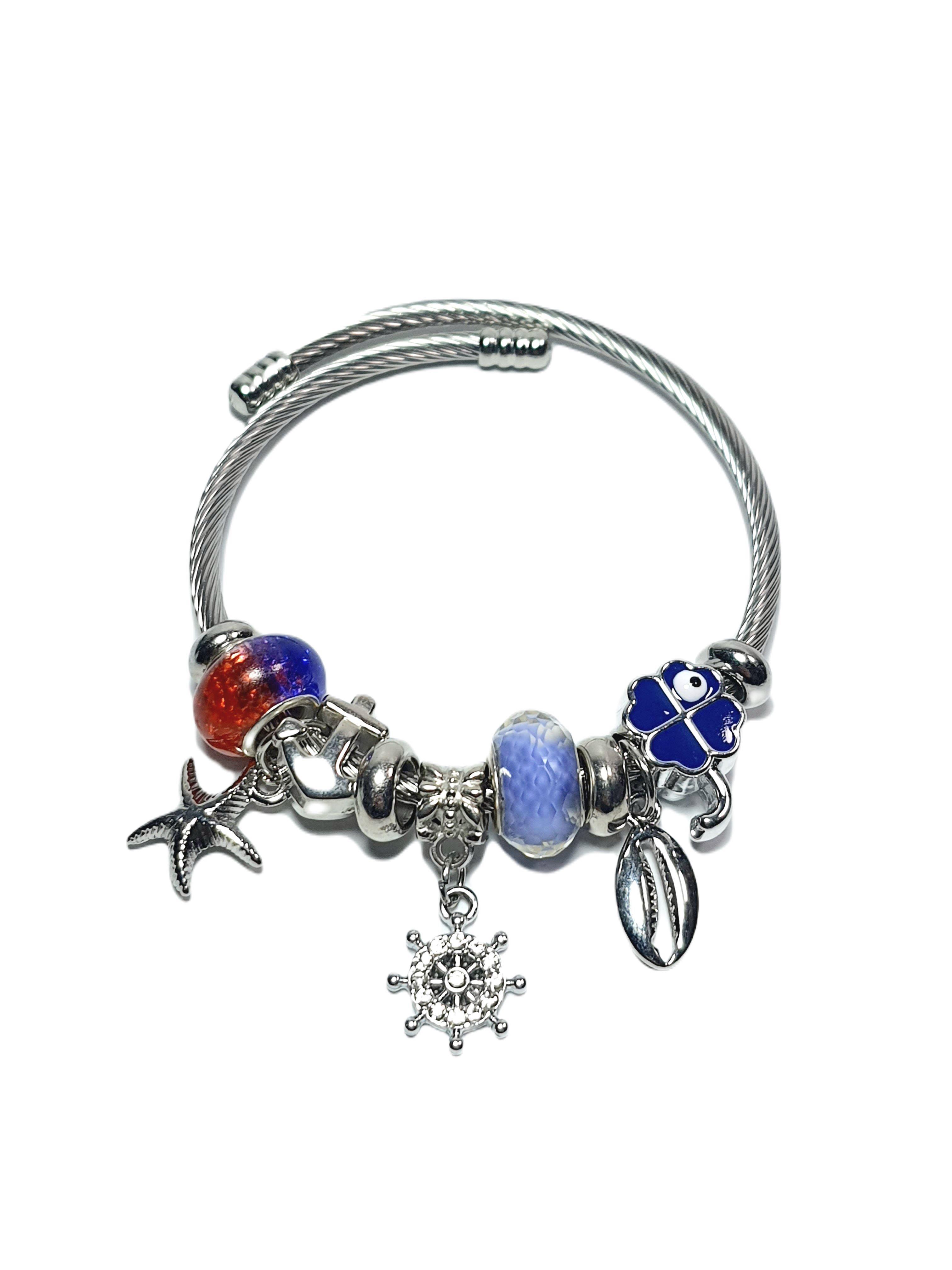 BileklikJTAW24ÇEB1449 JANTİ ÇELİK BİLEKLİK - PANDOORANIN CHARMLARI SILVER RENK KARARMAZJanti