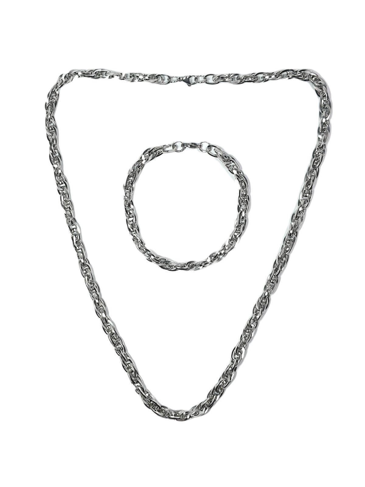 Çelik KolyeJTAW24ÇKB1397 JANTİ ERKEK KOLYE BİLEKLİK KOMBİN PASLANMAZ ÇELİK 316L ÇİFT ZİNCİR TASARIM GARANTİLİJanti