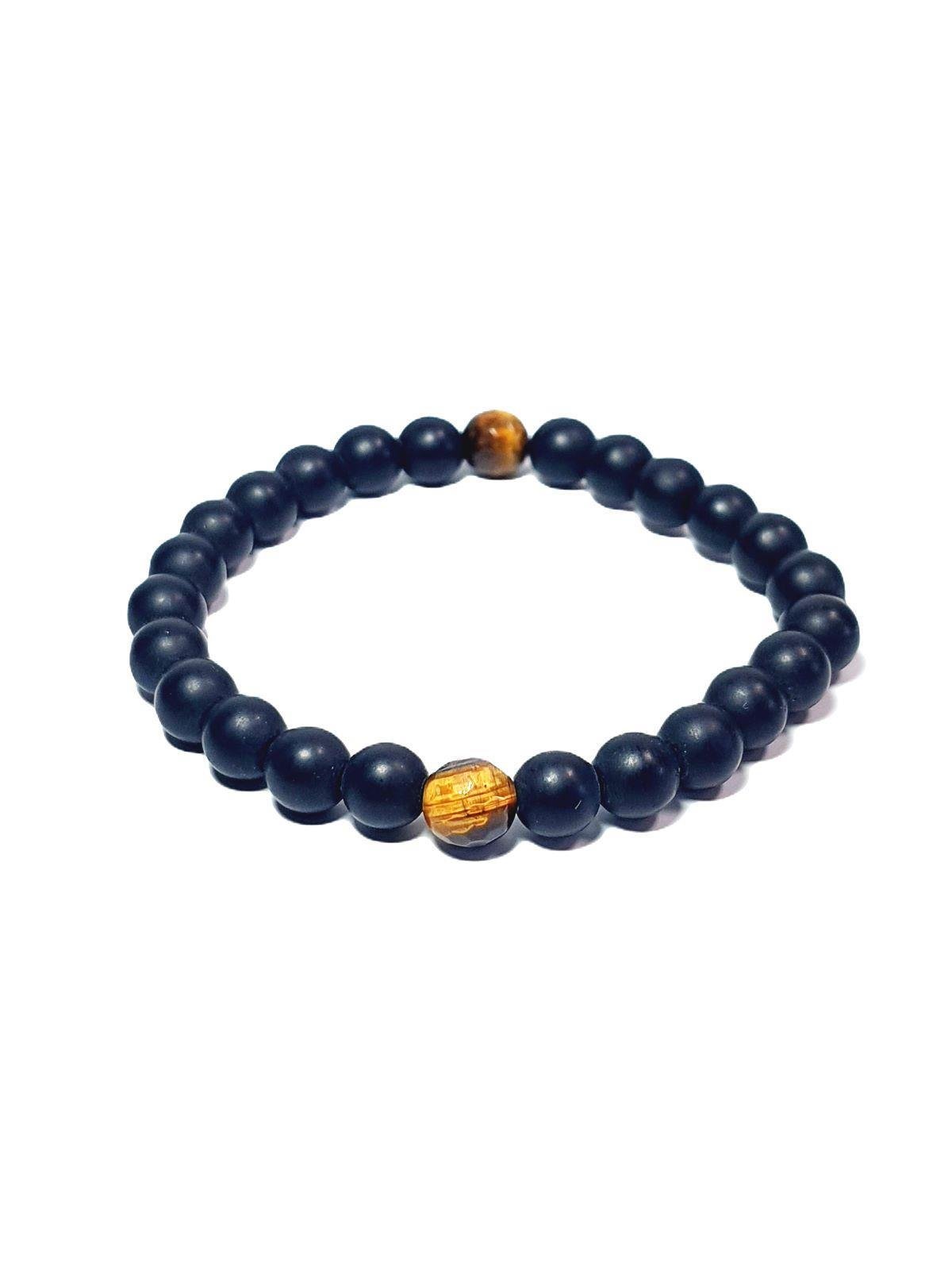 BileklikJTAW24DOB1347 JANTİ BİLEKLİK FASET KESİM KAPLANGÖZÜ ve ONYX DOĞALTAŞ 8 MMJanti