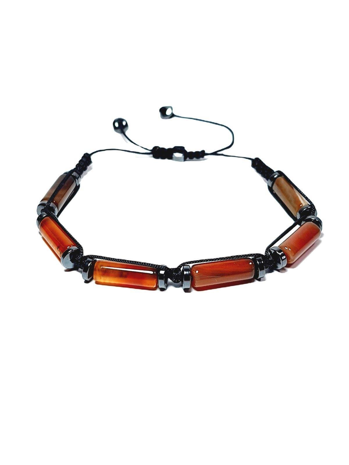 BileklikJTAW24DOB1360 JANTİ ERKEK BİLEKLİK ORİJİNAL BORU AKİK ve HEMATİT DOĞALTAŞ 6 MM ASANSÖR KAPAMA ÖRME KUTULU GARANTİLİJanti