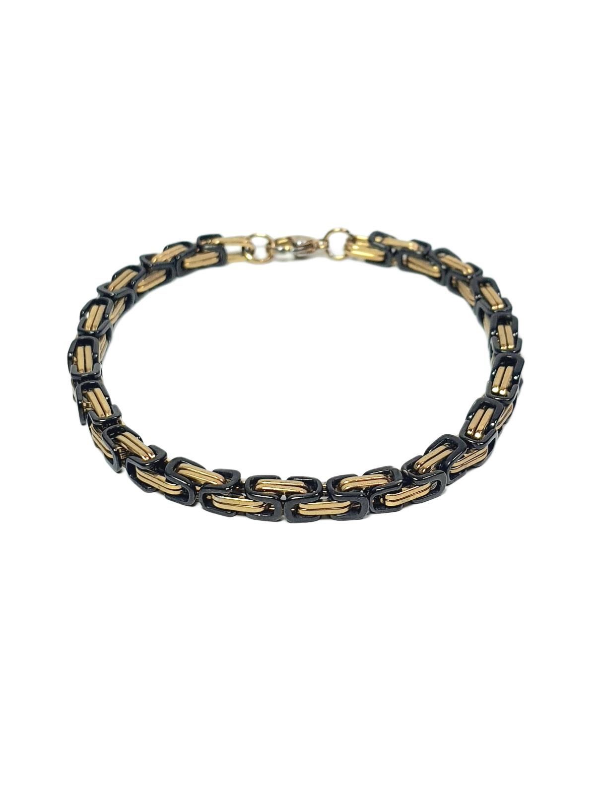 Çelik BileklikJTAW25BLK1576 PASLANMAZ ÇELİK KRAL TASARIM GOLD BLACK RENK GARANTİLİ HEDİYE KUTULU JANTİ ÇELİK BİLEKLİKJanti