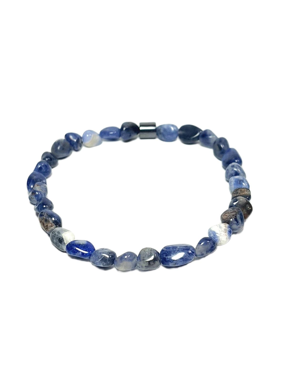 Doğaltaş BileklikJTAW25BLK1585 SODALİT ve HEMATİT DOĞALTAŞ ESNEK TASARIM MAVİ GARANTİLİ HEDİYE KUTULU JANTİ DOĞALTAŞ BİLEKLİKJanti