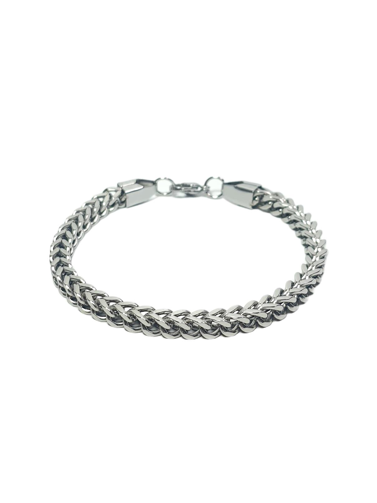Çelik BileklikJTAW25BLK1652 PASLANMAZ ÇELİK TROY ÖRGÜSÜ MODEL GÜMÜŞ GRİ 5 MM GENİŞLİK 5 MM YÜKSEKLİK 21 CM UZUNLUK KUTULU GÖNDERİM GARANTİLİ JANTİ BİLEKLİKJanti