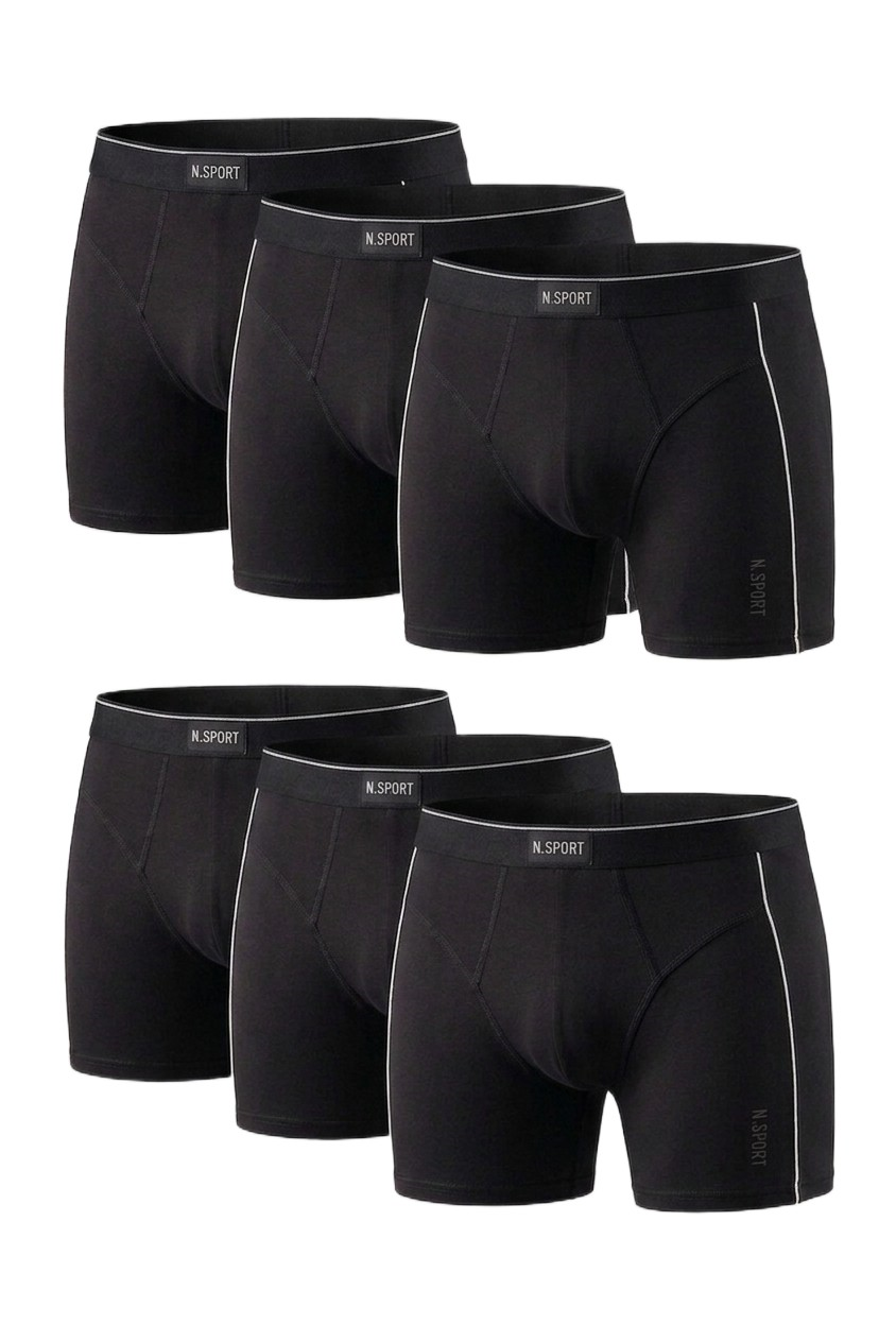 BoxerJTAW26BXR1902 197 BY NAMALDI %46 MODAL %46 PAMUK %8  ELASTANLI ERKEK 6'LI JANTİ BOXERJanti