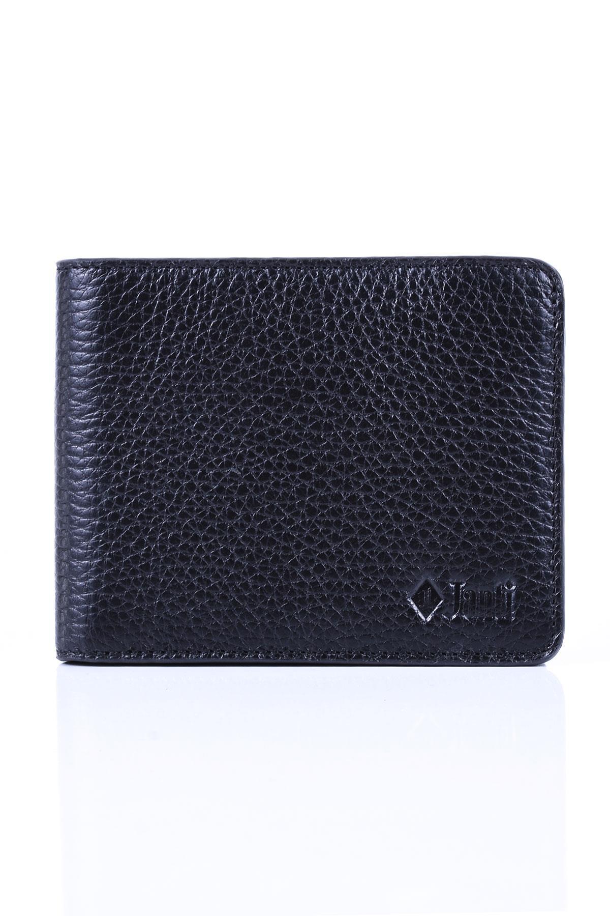 CüzdanJTCZ20201 SİYAH PİSOTLU CÜZDAN YATAY %100 HAKİKİ DERİ SİYAH FLOTER DESENJanti