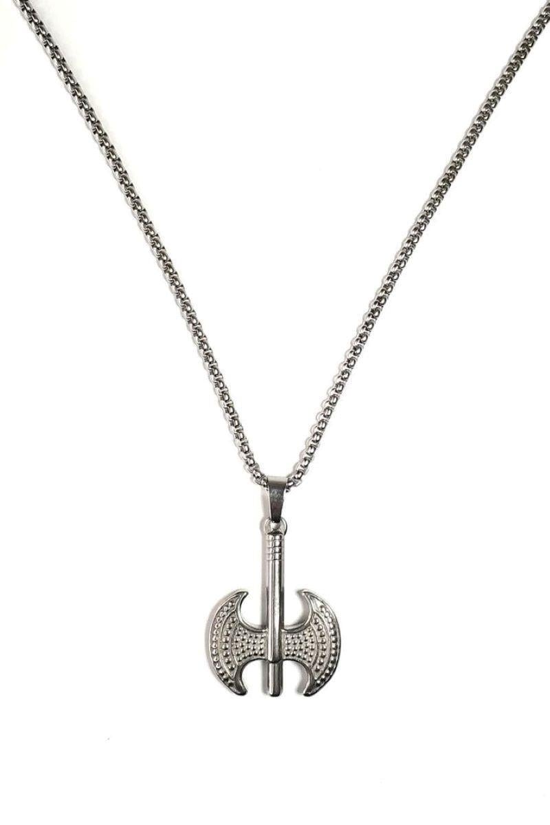 Çelik KolyeJTSS22ÇEK1007 Çelik Kolye Zinciri Çift Taraflı Balta Kolye Ucu Paslanmaz Renk Atmaz Janti GarantiliJanti