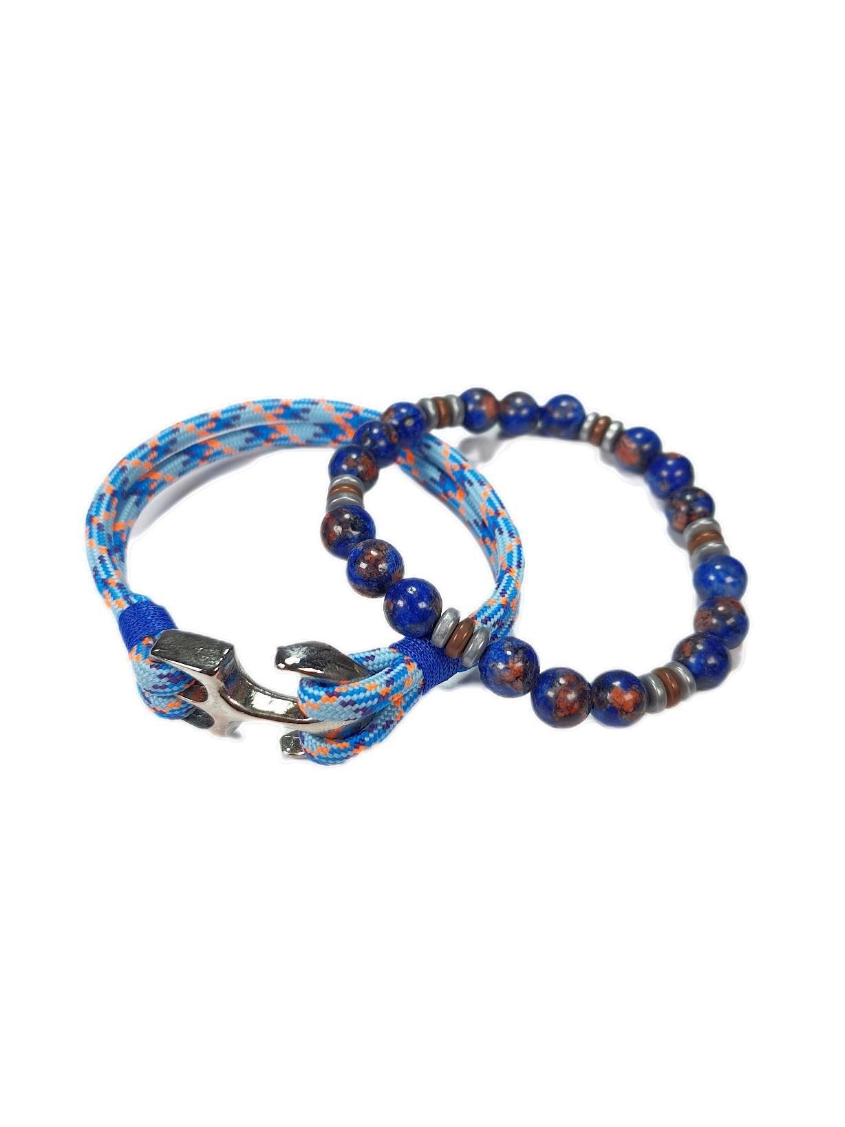 BileklikJTSS22KOB1085 JANTİ PARAŞÜT İP ÖRME ve HEMATİT JADE DOĞALTAŞ KOMBİN BİLEKLİK KUTULUJanti