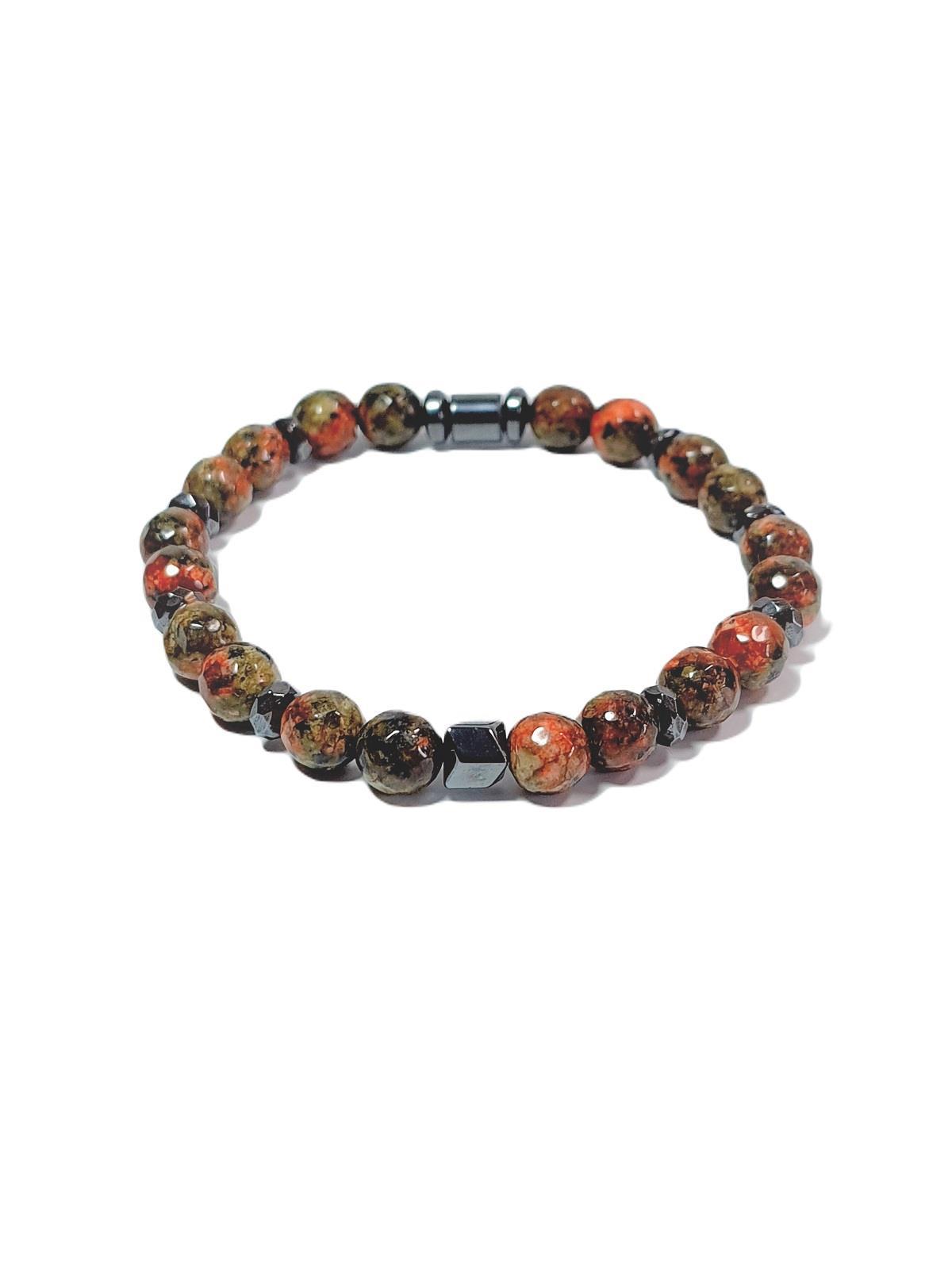 BileklikJTSS23DOB1301 JANTİ DOĞALTAŞ BİLEKLİK JADE HEMATİT DOĞAL TAŞ GARANTİLİJanti